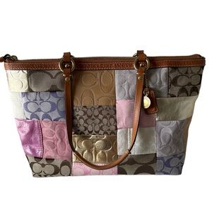 Coach unique patchwork authentic handbag.